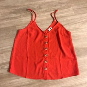 Orange swing tank with button detailing